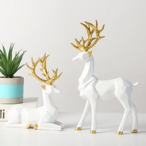 New Chinese Moose Animal Resin Origami Ornaments